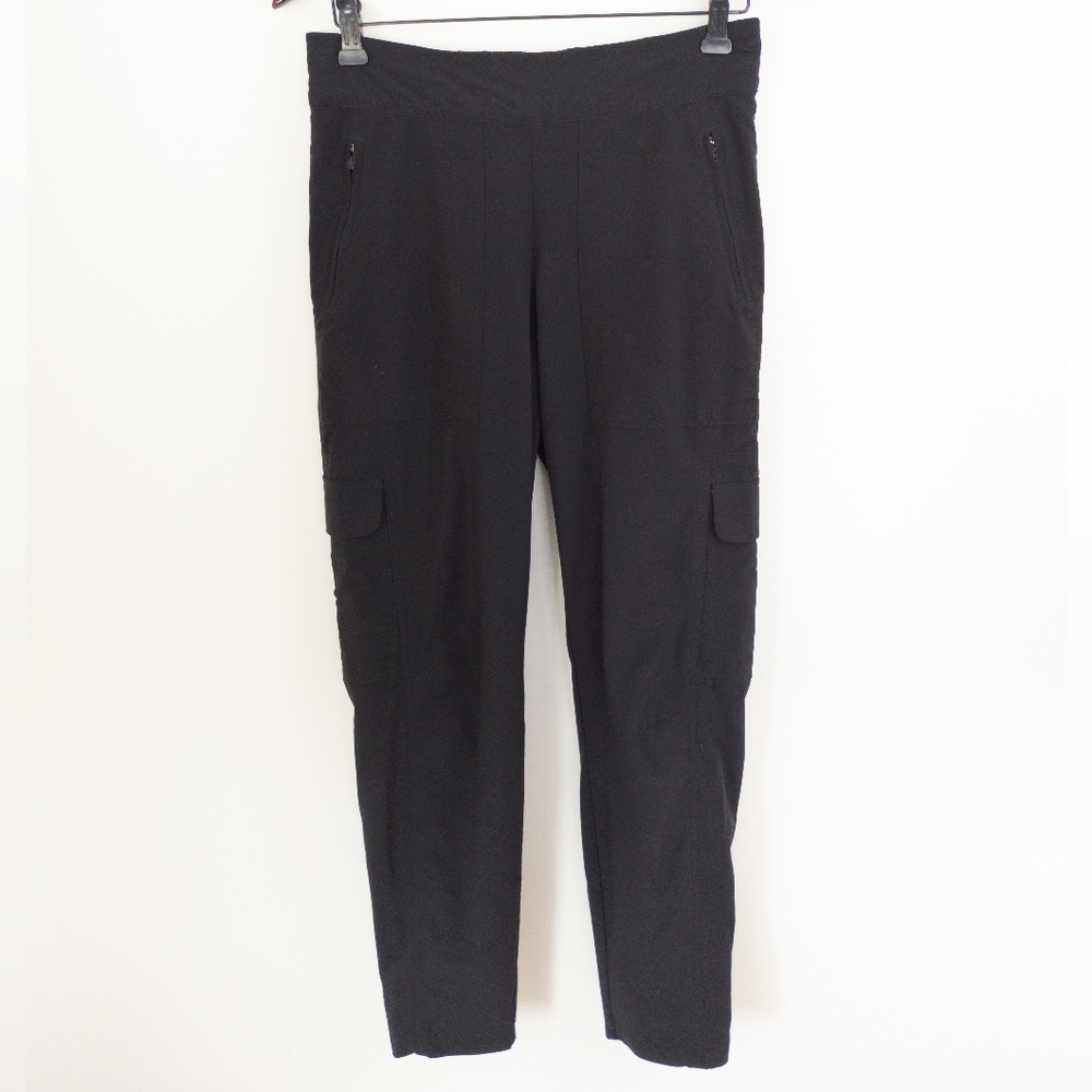 Athleta Black Chelsea Cargo Lined Pants Size 4 Fleece Lined Hiking Travel